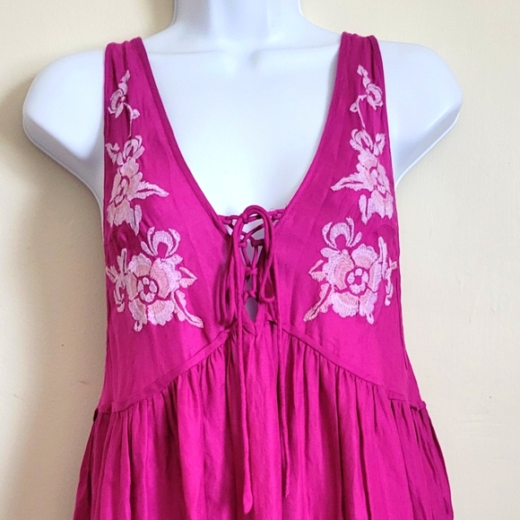 Aida Slip Dress in Fuschia Pink by Free People - Size Small - Picture 2 of 11
